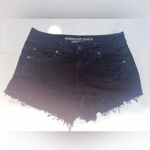 American Eagle black high-rise shorts